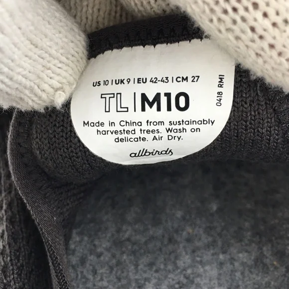 Allbirds Mens Tree Loungers TL Slip On Sneaker Grey Knit Upper Lightweight Sz 10 - Picture 9 of 10